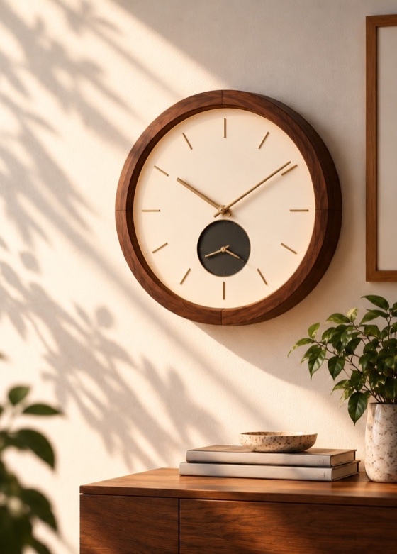 The clock in daylight with its ring unlit